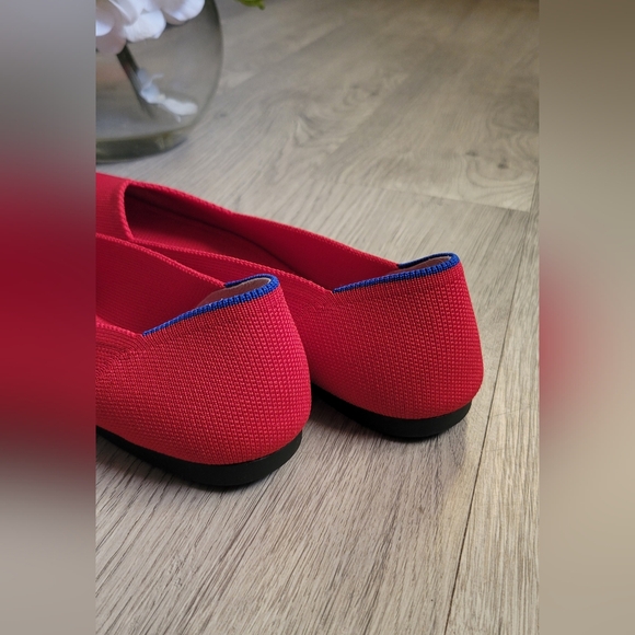 Rothy's The Point Chili Red Flats, Red Trim Insoles, Women's US 8.5 EU 39 - Picture 7 of 16